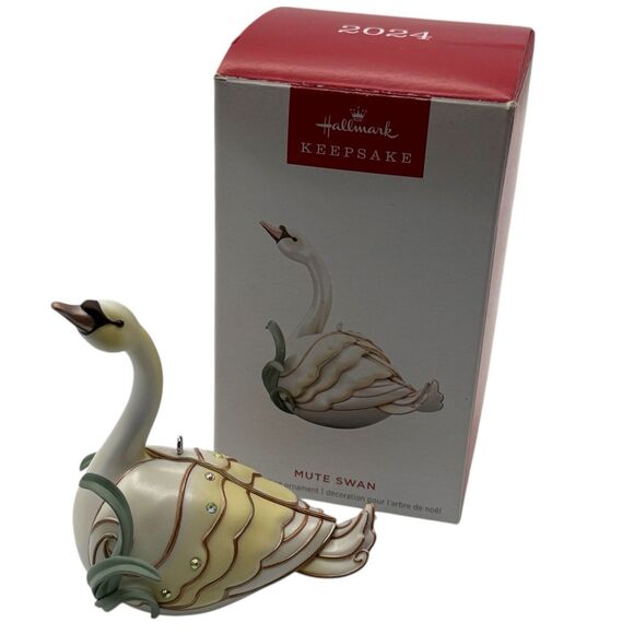 Vtg 2024 Hallmark Keepsake Ornament Mute Swan Beauty of Birds QGO2564 - Picture 1 of 15